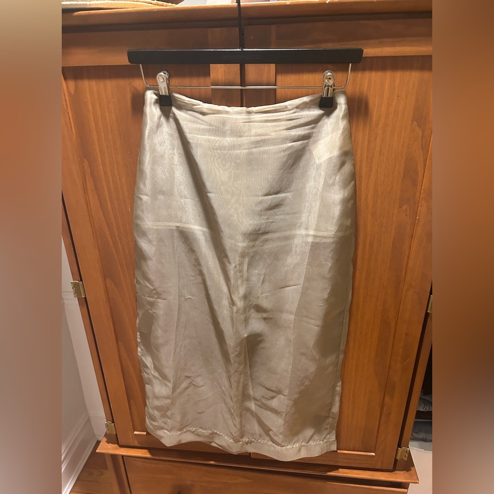 The Frankie Shop Beige Sheer Maxi Skirt - Picture 7 of 8